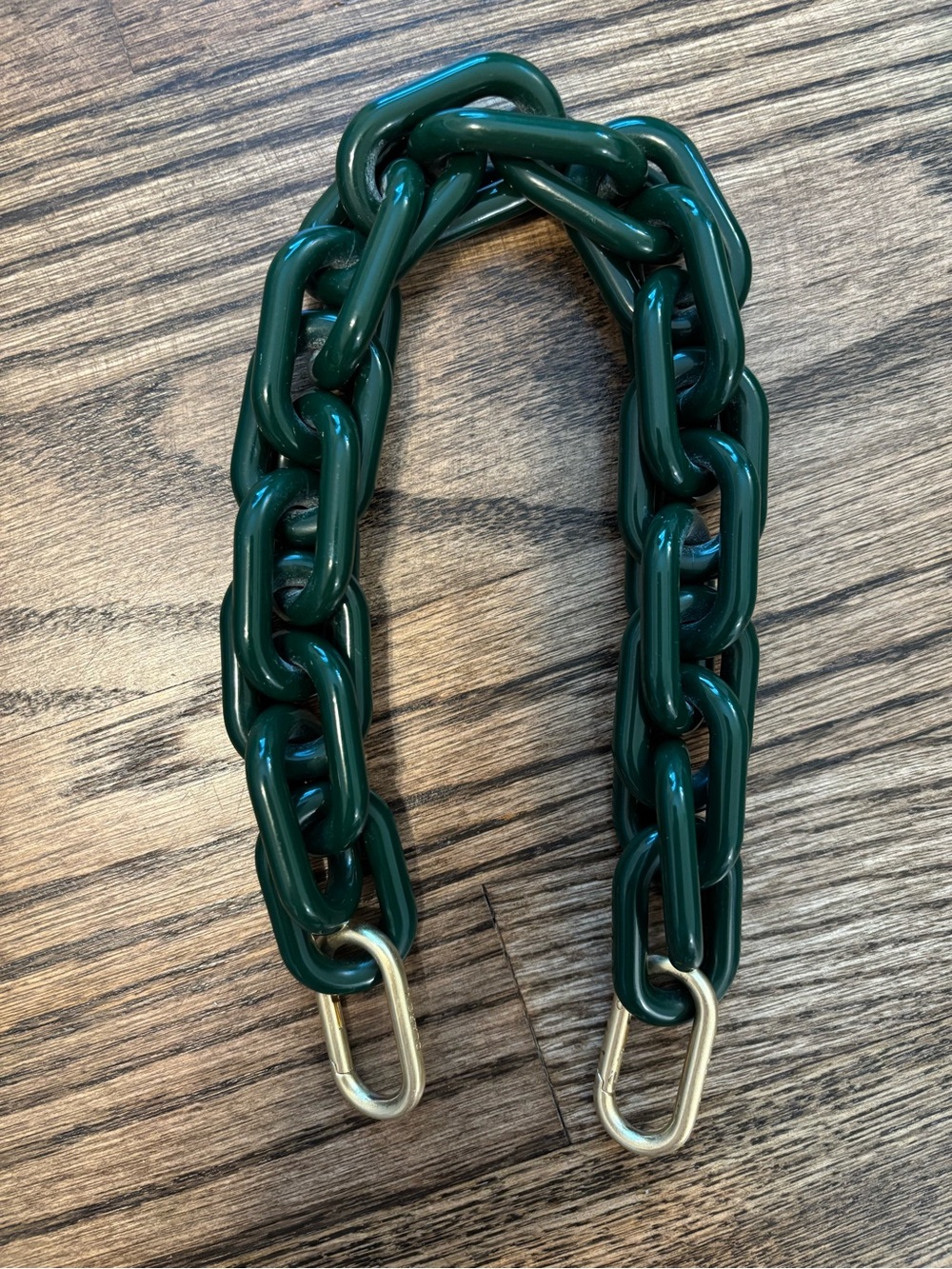 Clare V resin link shortie strap